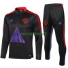 Manchester United Ensemble Sweat d'Entraînement Quarter-Zip 21-22 Gris Foncé Pour Homme